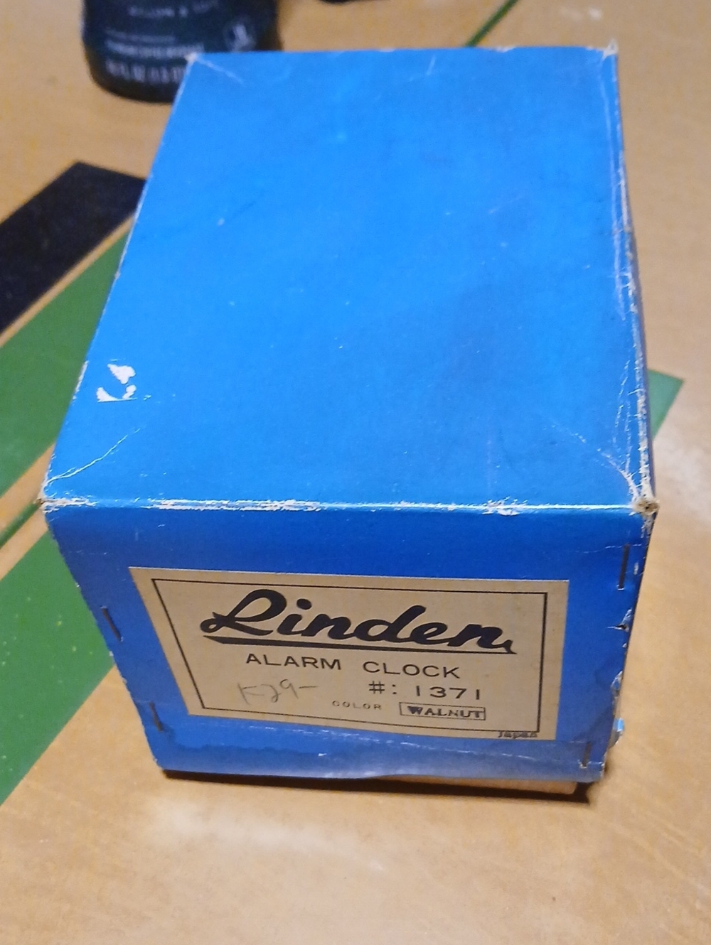 Linden Blue Boxed Alarm Clock